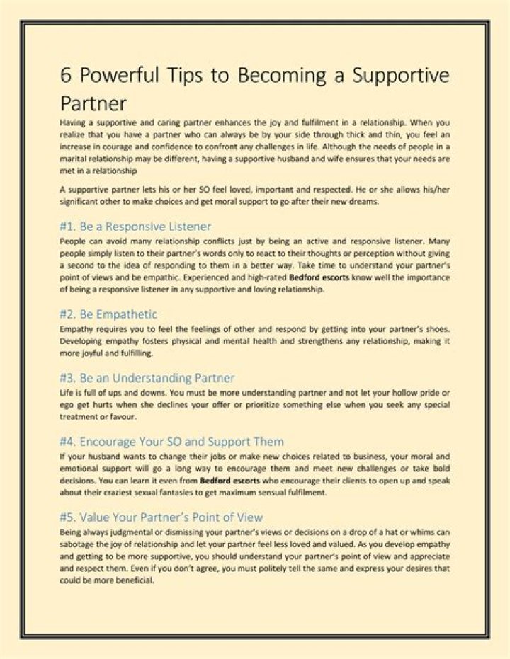 Unlocking The Secrets Of A Supportive Partner